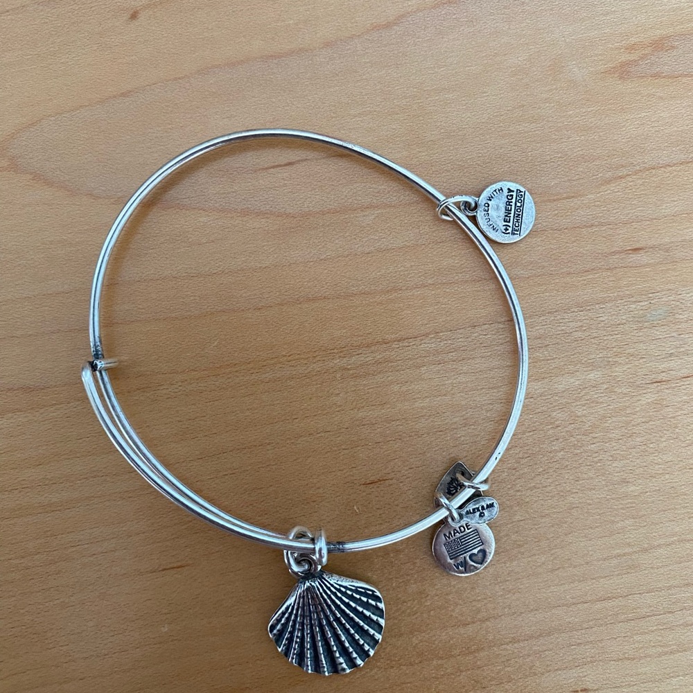 Alex and Ani Shell Charm Bangle Bracelet